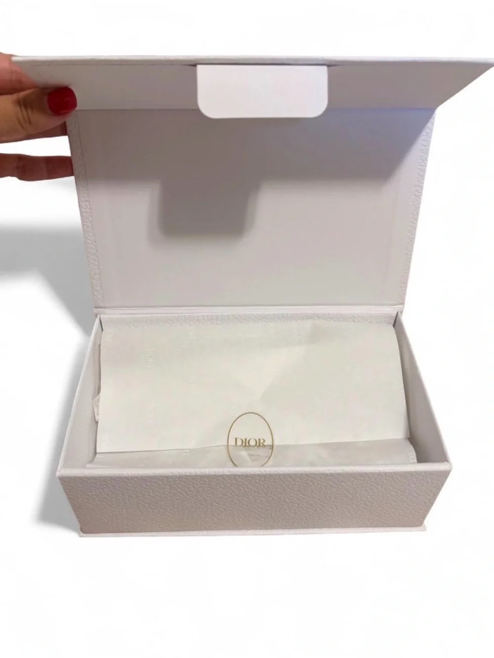 Dior White Paper Gift Box with Gold Logo
